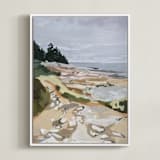 "Schoodic I" - Art Print in Grey by Jess Franks - Framed Canvas
