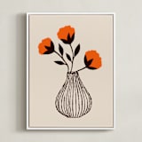 "rouge l" - Art Print in Poppy by Marabou Design - Framed Canvas