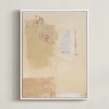 "character and quality" - Art Print in Parchment by Kamala Nahas - Framed Canvas