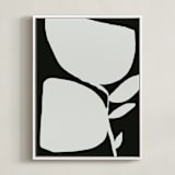 "Urban garden II" - Art Print in Noir by Creo Study - Framed Canvas