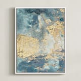 "Gem No. 1" - Art Print in Emerald by Julia Contacessi - Framed Canvas