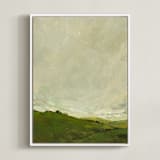 "Hills" - Art Print in Moss by Wendy Keller - Framed Canvas