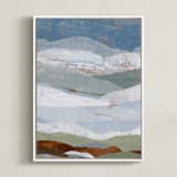 "Calling Me Home I" - Art Print in Moss by Roberta Hoiness Art - Framed Canvas