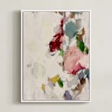 "Flower Market II" - Art Print in Rose by Wendy Keller - Framed Canvas