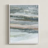 "Glowing Frost II" - Art Print in Dove Grey by Lara Eckerman - Framed Canvas