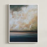 "Reunion 2" - Art Print in Peach by Mya Bessette - Framed Canvas