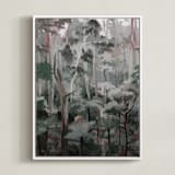"Eucalyptus" - Art Print in spruce green by Alice Carmen - Framed Canvas