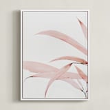 "Mogna01" - Art Print in Coral Pink by jinseikou - Framed Canvas