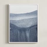 "Sacred Beginning No. 2" - Art Print in Indigo by Julia Contacessi - Framed Canvas