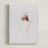 "The Figure" - Art Print in Neutral by Lori Wemple - Framed Canvas