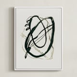 "Black 01" - Art Print in Black - beige by Catilustre - Framed Canvas