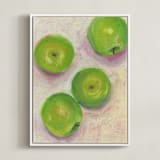 "Green Apples" - Art Print in Green Apple by Lindsay Megahed - Framed Canvas