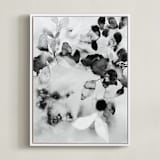 "Flora in B+W" - Art Print in Black and White by Marta Spendowska - Framed Canvas