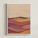 "Desert layers" - Art Print in Rosewood by Annie Shapiro - Framed Canvas