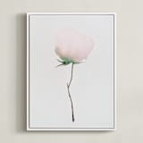 "Budding Peony" - Art Print in Pale Peony by jinseikou - Framed Canvas