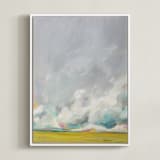"Mid-summertime" - Art Print in Golden Yellow by Emily Jeffords - Framed Canvas