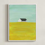 "rural midwest" - Art Print in Wheat by Robin Ott - Framed Canvas