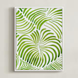 "Minted Forest" - Art Print in Rainforest Green by Deborah Velasquez - Framed Canvas