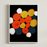 "Unity" - Art Print in Spice orange by Deborah Velasquez - Framed Canvas