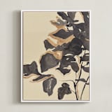 "Young Fig" - Art Print in Cream by Laura Condouris - Framed Canvas