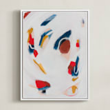 "Backpackers" - Art Print in Red by Mary Gaspar - Framed Canvas