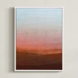 "Liquid Sunset I" - Art Print in Rust by Cass Imagines - Framed Canvas