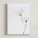 "Mokuren 02" - Art Print in Soft Peach by jinseikou - Framed Canvas