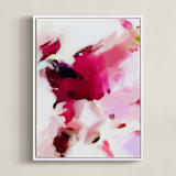 "By the window I" - Art Print in Shades of Pink by Parima Studio - Framed Canvas