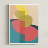 "The Climb" - Art Print in Coral by Christina Flowers - Framed Canvas