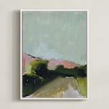 "Road Trip" - Art Print in Mint Green by Lynne Millar - Framed Canvas