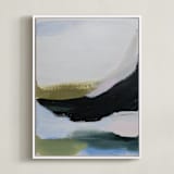"Elemental layers" - Art Print in Olive by Melanie Severin - Framed Canvas