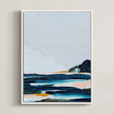 "Bayside" - Art Print in Sea by Kayla King - Framed Canvas