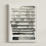 "Abstract Watercolor 90" - Art Print in Black by Ekaterina Romanova - Framed Canvas