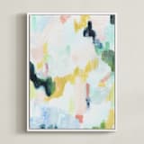 "The Meadow" - Art Print in Pear by Melanie Severin - Framed Canvas