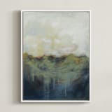 "Neutral Ground" - Art Print in Moss Green by Lorent and Leif - Framed Canvas