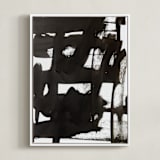"Inked" - Art Print in Black Ink by Deborah Velasquez - Framed Canvas