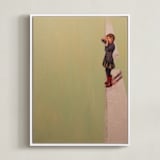 "Vantage Point" - Art Print in Minty Lime by Jamie Peterson - Framed Canvas