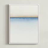 "Playa One" - Art Print in Nautical Blue by Emily Magone - Framed Canvas