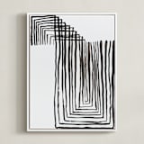"In and Out" - Art Print in moon by Bethania Lima - Framed Canvas
