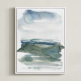 "ocean landscape" - Art Print in sea green by Kelly Witmer - Framed Canvas