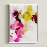 "By the window II" - Art Print in Mustard by Parima Studio - Framed Canvas