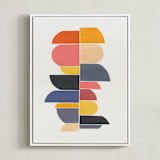 "summer totem" - Art Print in retro summer by Chris Rossi - Framed Canvas