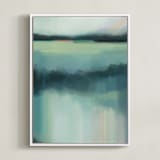 "Blue lagoon" - Art Print in Sea Green by AlisonJerry - Framed Canvas