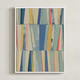 "Non Stop Fun" - Art Print in Lagoon by Pippin Schupbach - Framed Canvas