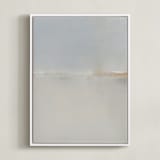 "Winter Beach" - Art Print in White by Sadie Holden - Framed Canvas