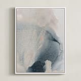 "Threshold II" - Art Print in Ocean by Rebecca King - Framed Canvas