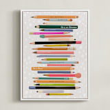 "Always Be Creative" - Art Print in Rainbow by Naava Katz - Framed Canvas