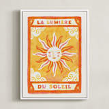 "Soleil Sun Tarot" - Art Print in Sunny Orange by Sabrina Excene - Framed Canvas