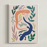 "Ever Changing" - Art Print in Peach by Megan Zang - Framed Canvas