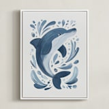 "Sea Spirits 1" - Art Print in Ocean by Corrina Reid - Framed Canvas
